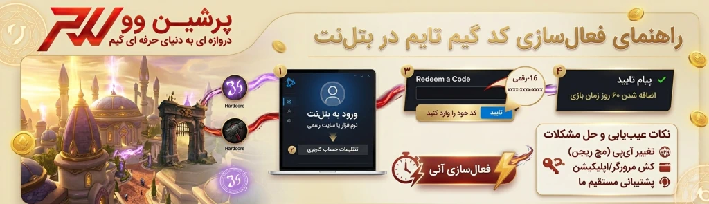 فعالسازی کد گیم تایم